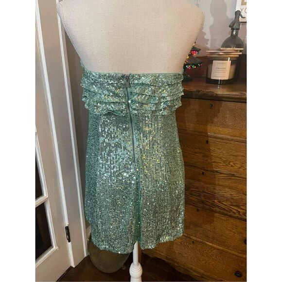 Free People - Frida Sequin Ruffle Strapless Minidress size 4 - Picture 7 of 10
